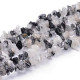 Chips stone beads ± 5x8mm Tourmalinated Quartz - Multicolor tranparent black mist